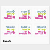 Peace Love Roze Poodles stickers (Vel)