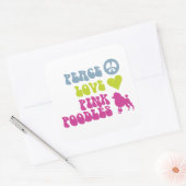Peace Love Roze Poodles stickers (Envelop)