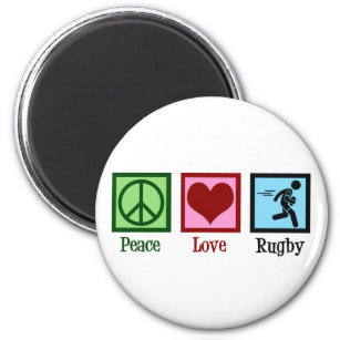 Peace Love Rugby Magneet