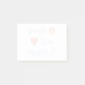 Peace Love Rugby Post-it® Notes (Voorkant)