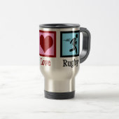 Peace Love Rugby Reisbeker (Voorkant rechts)