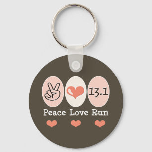Peace Love run 13.1 Half Marathon Sleutelhanger