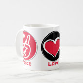 Peace Love Run 13.1 halve marathon Koffiemok (Voorkant links)