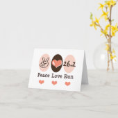 Peace Love Run 26.2 kaart (Gele Bloem)