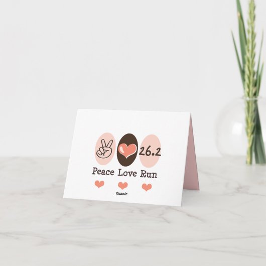 Peace Love Run 26.2 kaart (Achterkant)