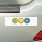 Peace Love Run Bumpersticker (Op auto)