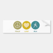 Peace Love Run Bumpersticker (Voorkant)