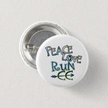 PEACE LOVE RUN CC - Cross Country Running Button