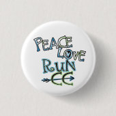 PEACE LOVE RUN CC - Cross Country Running Button (Voorkant)
