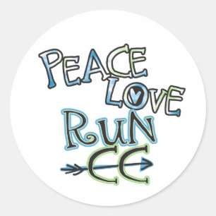 PEACE LOVE RUN CC - Stickers tussen landen onderli