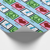 Peace Love run - Cute Track Runner Cadeaupapier (Hoek)