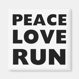 Peace Love Run Magneet