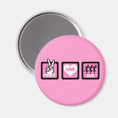 Peace love run magneet (Voorkant / Achterkant)