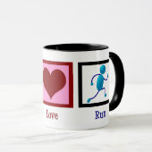 Peace Love Run Mok (Voorkant rechts)