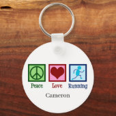 Peace Love Run Sleutelhanger (Voorkant)