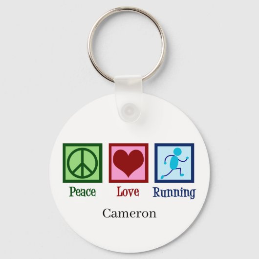 Peace Love Run Sleutelhanger (Achterkant)