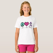 Peace Love Running T-shirt (Voorkant volledig)