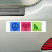 Peace Love Russian Blue Bumpersticker (Op auto)
