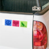 Peace Love Russian Blue Bumpersticker (Op Truck)