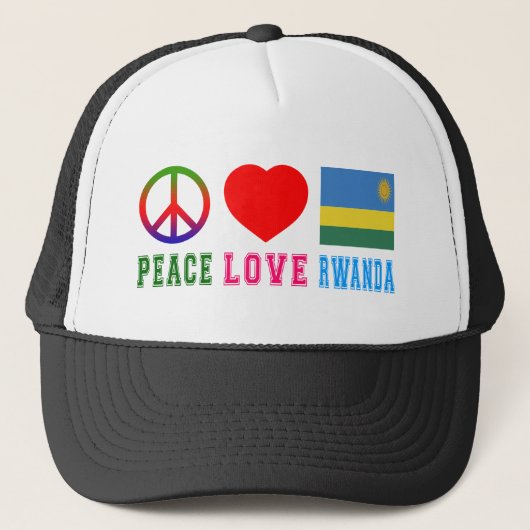 Peace Love Rwanda Trucker Pet (Voorkant)