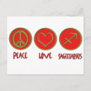 Peace Love Sagittarius Briefkaart