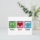 Peace Love Salades Briefkaart (Staand voorkant)