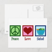 Peace Love Salades Briefkaart (Voorkant / Achterkant)