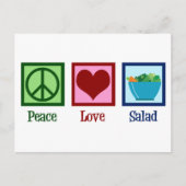 Peace Love Salades Briefkaart (Voorkant)