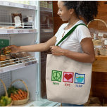 Peace Love Salads Cute Salad Bar Tote Bag<br><div class="desc">Peace Love Salads. Een schattig salade minnaar cadeau.</div>