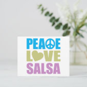 Peace Love Salsa Briefkaart (Staand voorkant)