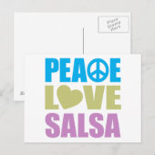 Peace Love Salsa Briefkaart (Voorkant / Achterkant)