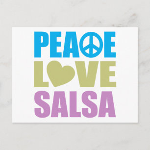 Peace Love Salsa Briefkaart