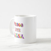 Peace Love Salsa Koffiemok (Voorkant links)