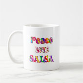 Peace Love Salsa Koffiemok (Links)