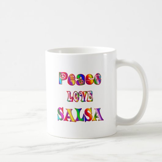 Peace Love Salsa Koffiemok (Rechts)