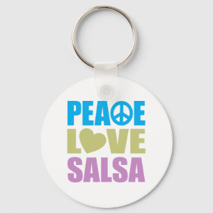Peace Love Salsa Sleutelhanger