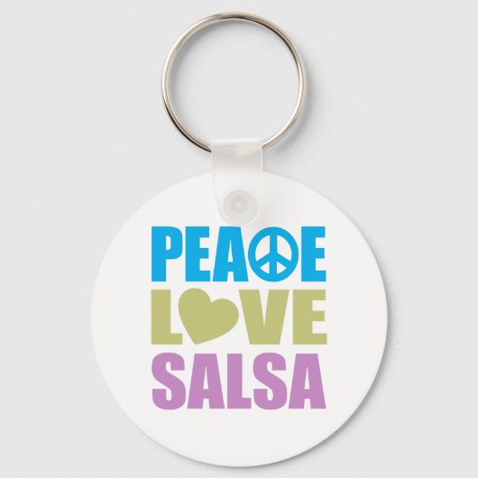 Peace Love Salsa Sleutelhanger (Voorkant)