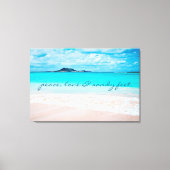 Peace Love Sandy Feet Hawaii Tropical Beach foto Canvas Afdruk (Voorkant)