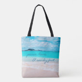 Peace Love Sandy Feet Hawaii Turquoise Beach foto Tote Bag (Achterkant)