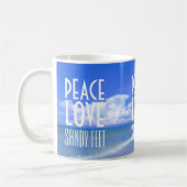 Peace, Love, Sandy Feet Koffiemok (Links)