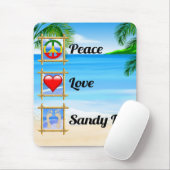 Peace Love Sandy Feet Muismat (Met muis)