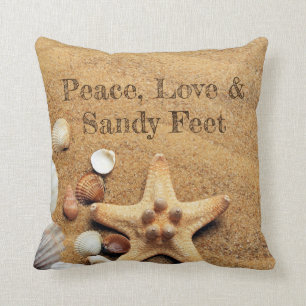 Peace, Love & Sandy Feet Sierkussen
