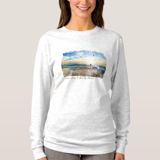 Peace, Love & Sandy Paws Dalmatian T-shirt (Voorkant)