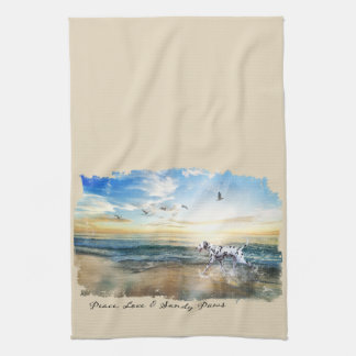 Peace Love & Sandy Paws Dalmatian Theedoek