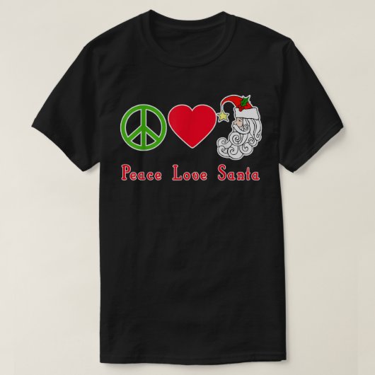 Peace Love Santa Claus HOLIDAY T-shirt (Design voorkant)