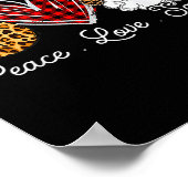 Peace Love Santa Leopard Buffalo Kerstmis 2021 Poster (Hoek)