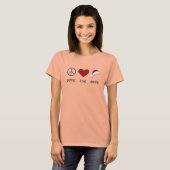 Peace Love Santa T-shirt (Voorkant volledig)