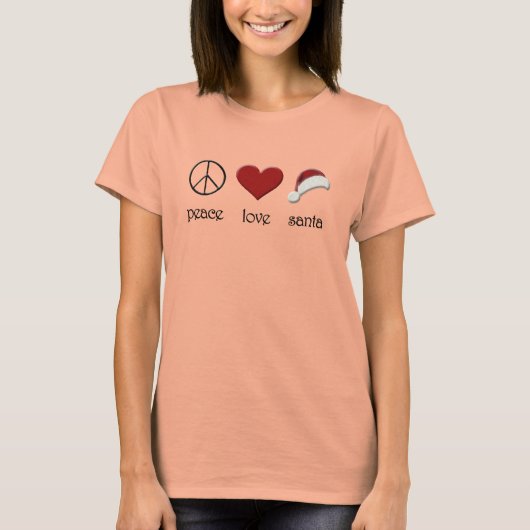 Peace Love Santa T-shirt (Voorkant)