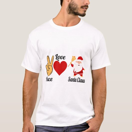 Peace Love Santa T-shirt (Voorkant)
