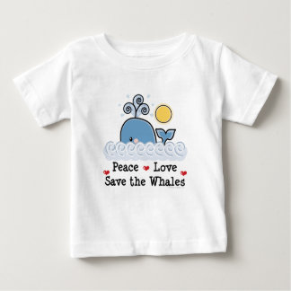 Peace Love Save the Whales Baby T-shirt